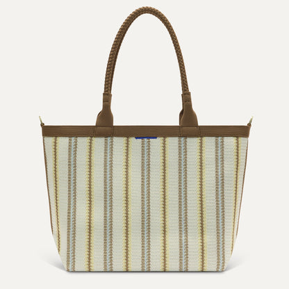 The Lightweight Zipper Tote in Sunbeam Market Stripe | Rothys Bags