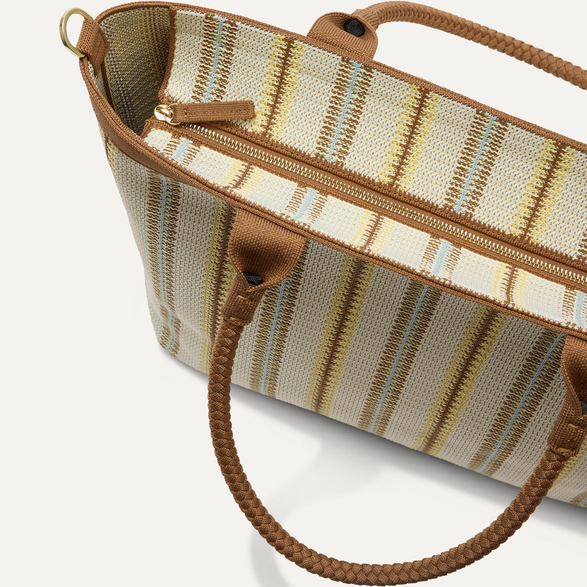 The Lightweight Zipper Tote in Sunbeam Market Stripe | Rothys Bags