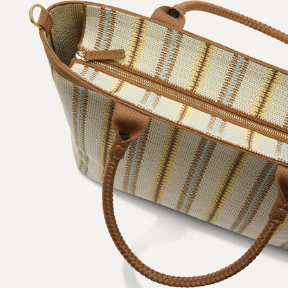 The Lightweight Zipper Tote in Sunbeam Market Stripe | Rothys Bags