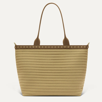 The Lightweight Zipper Tote in Brown Butter Crochet | Rothys Bags