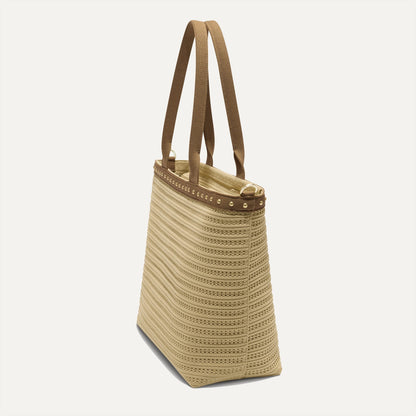 The Lightweight Zipper Tote in Brown Butter Crochet | Rothys Bags