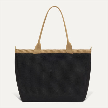 The Lightweight Zipper Tote in Black Espresso Open-Knit | Rothys Bags