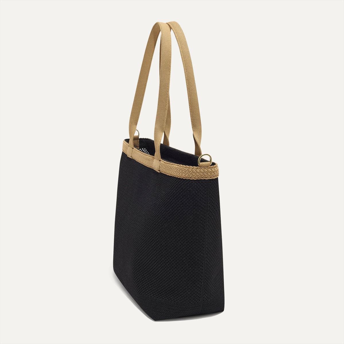 The Lightweight Zipper Tote in Black Espresso Open-Knit | Rothys Bags