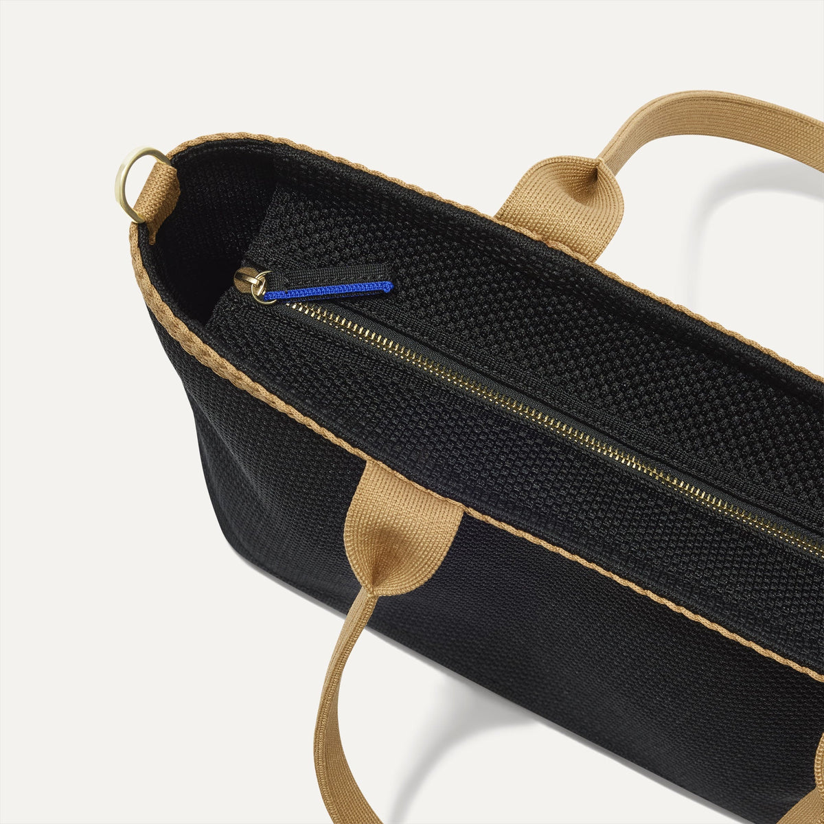 The Lightweight Zipper Tote in Black Espresso Open-Knit | Rothys Bags