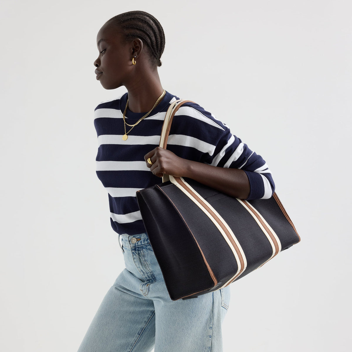 The Classic Tote in Black Coffee | Rothys Bags