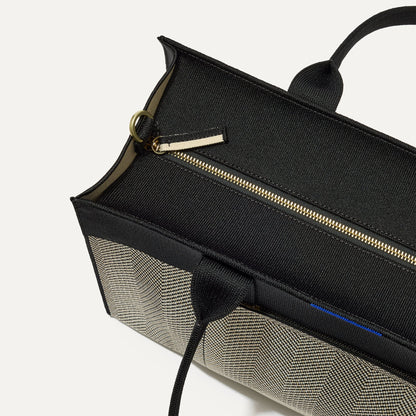 The Classic Tote in Black Herringbone | Rothys Bags