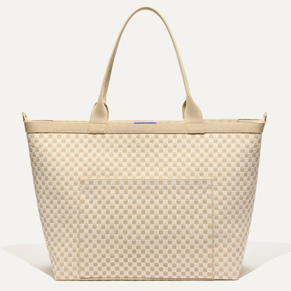The Zip Travel Tote in Parchment Basketweave | Rothys Bags