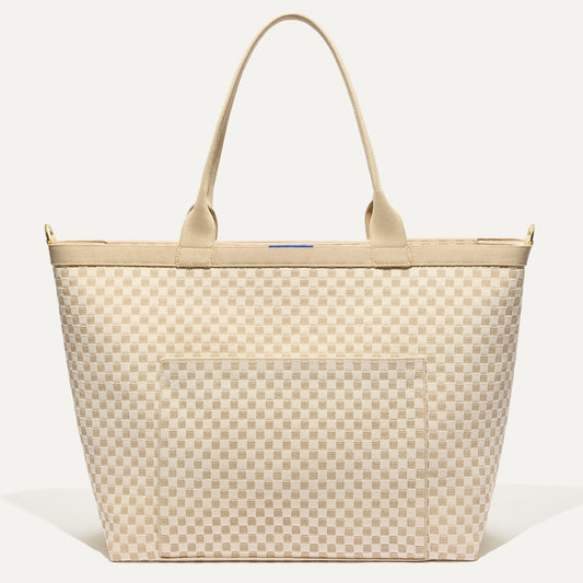 The Zip Travel Tote in Parchment Basketweave | Rothys Bags