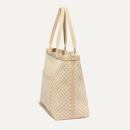 The Zip Travel Tote in Parchment Basketweave | Rothys Bags