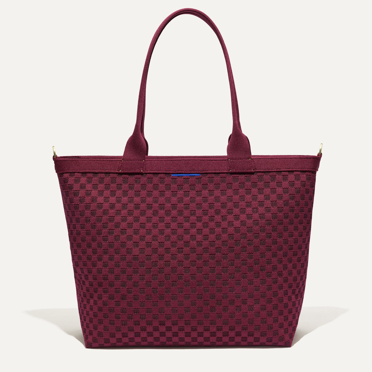 The Lightweight Zipper Tote in Cabernet Check | Rothys Bags