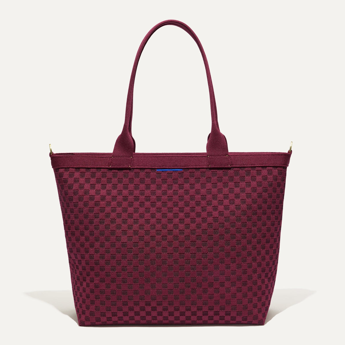 The Lightweight Zipper Tote in Cabernet Check | Rothys Bags
