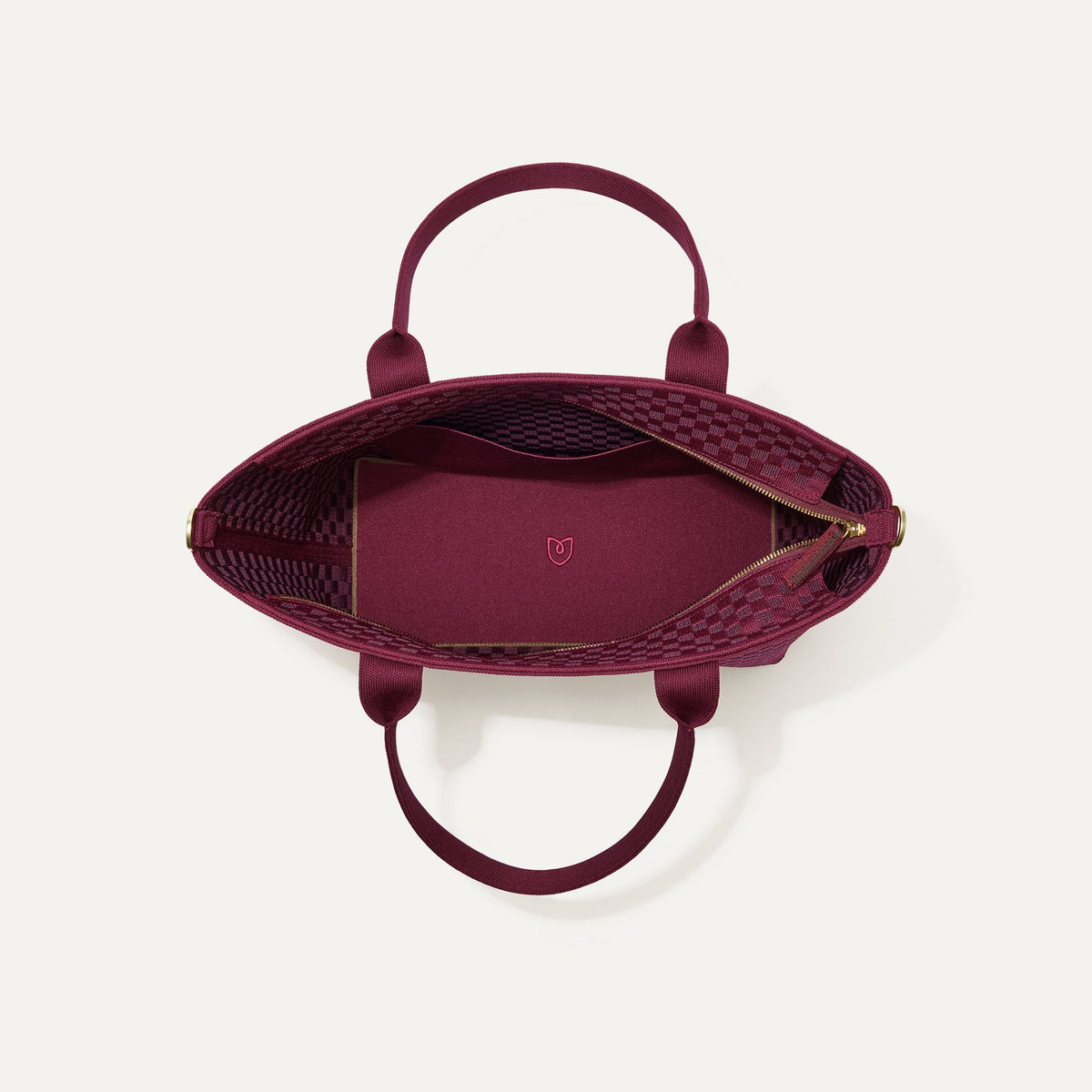 The Lightweight Zipper Tote in Cabernet Check | Rothys Bags