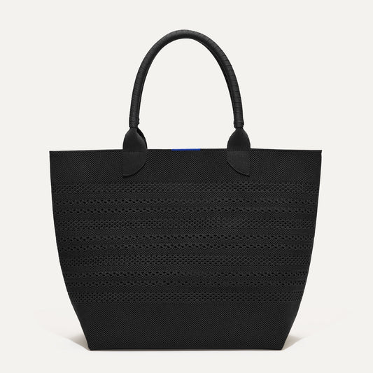 The Lightweight Tote in Black Crochet | Rothys Bags