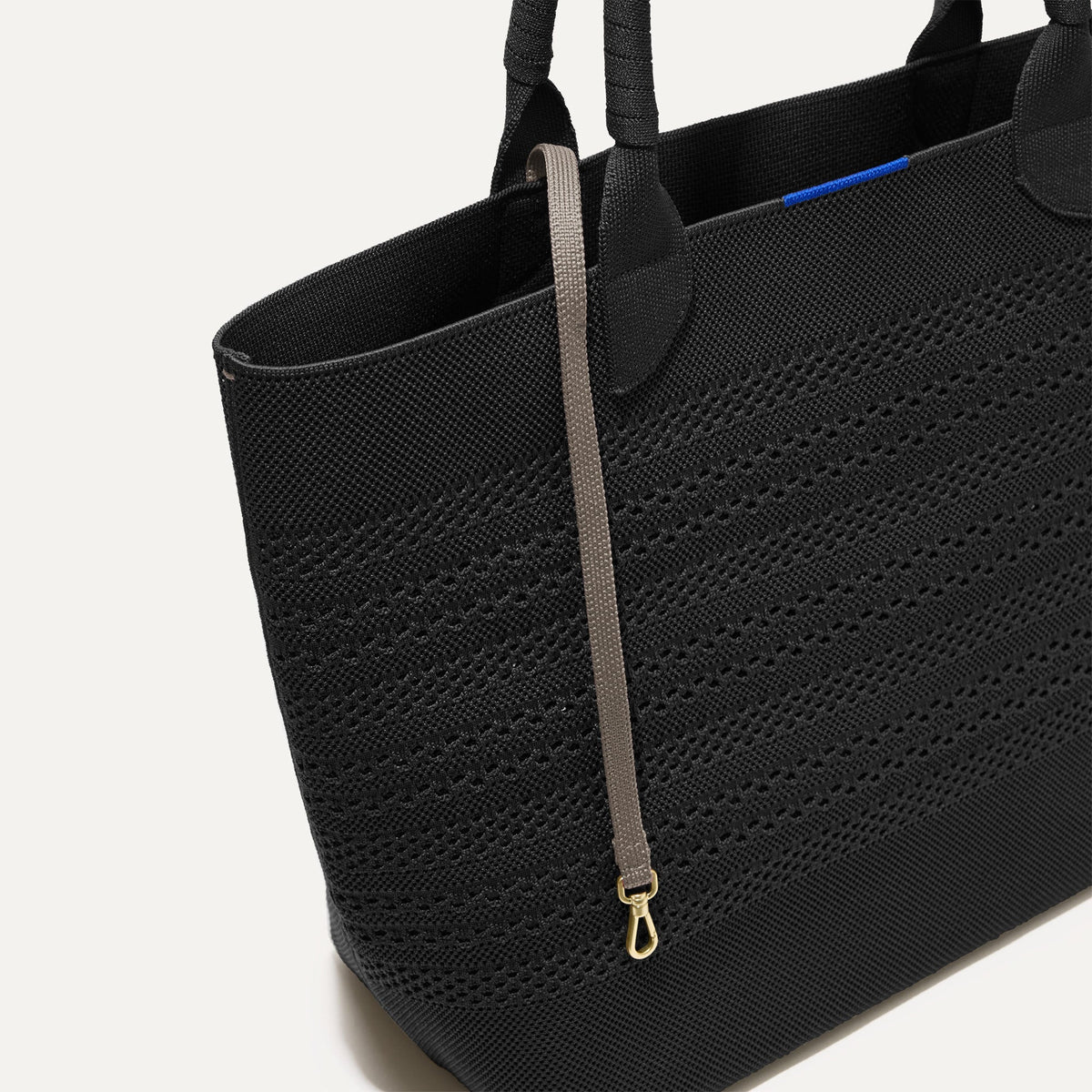 The Lightweight Tote in Black Crochet | Rothys Bags
