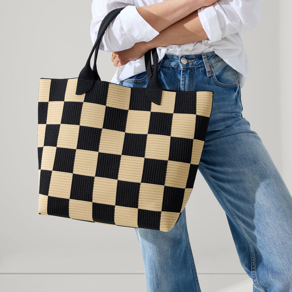 The Lightweight Tote in Checker Classic | Rothys Bags