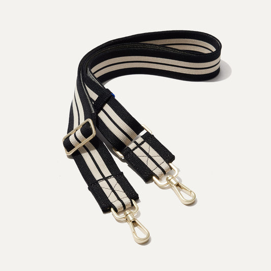 Crossbody Strap in Black and White Stripe | Rothys Bags