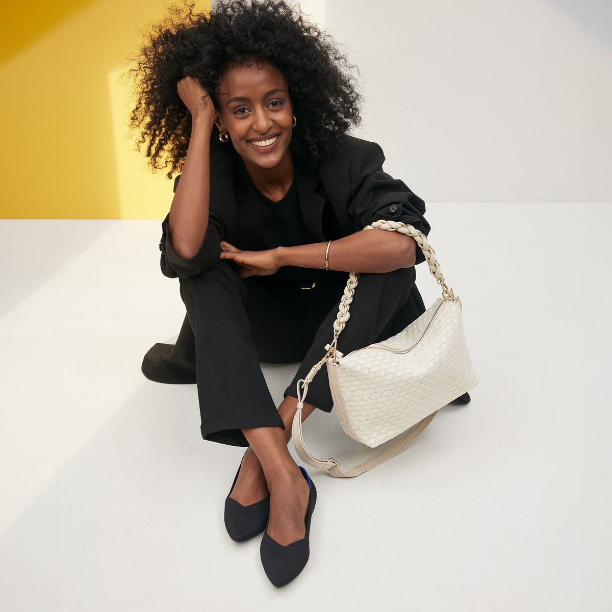 The Daily Crossbody in White Sand | Rothys Bags