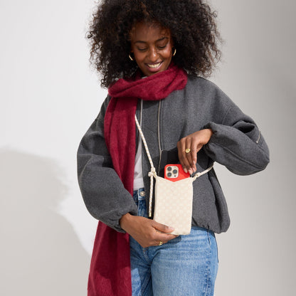 The Phone Crossbody in White Sand | Rothys Bags