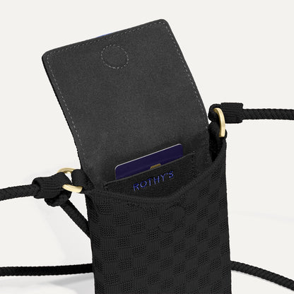 The Phone Crossbody in Black Sand | Rothys Bags