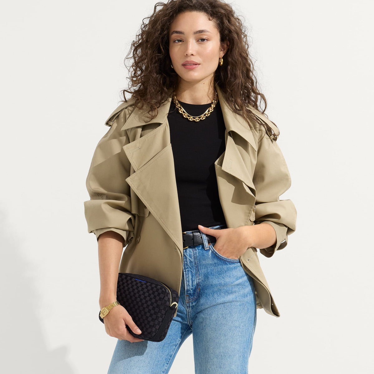 The Crossbody Camera Bag in Black Sand | Rothys Bags
