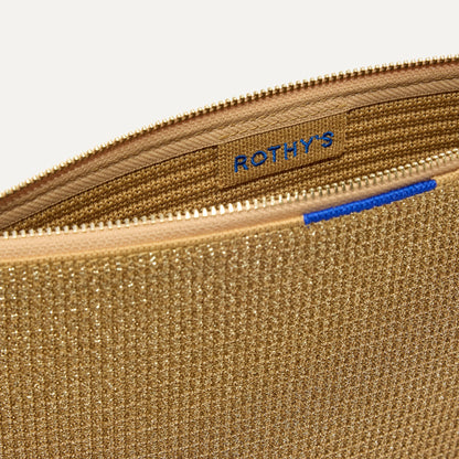 The Convertible Clutch in Glitzy Gold | Rothys Bags