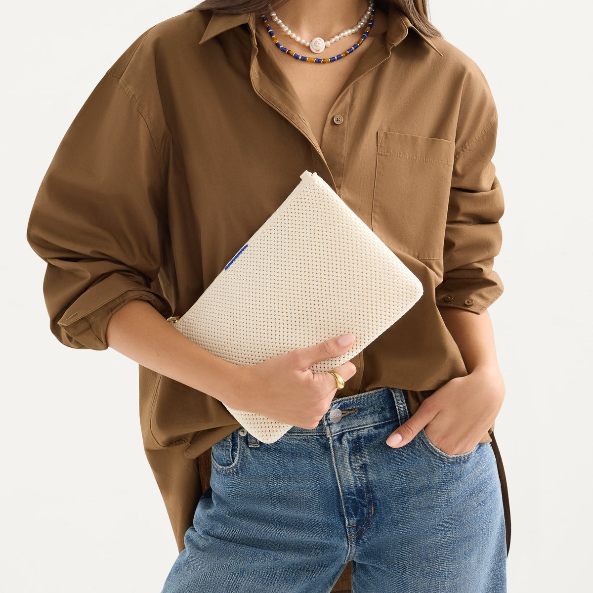 The Convertible Clutch in Love Bird Open-Knit | Rothys Bags