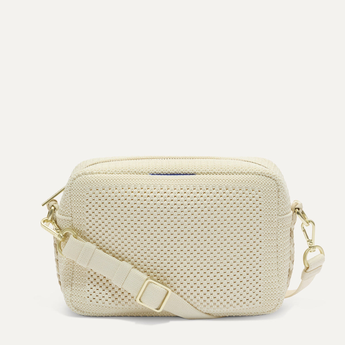 The Crossbody Camera Bag in Cream Twist Open-Knit | Rothys Bags