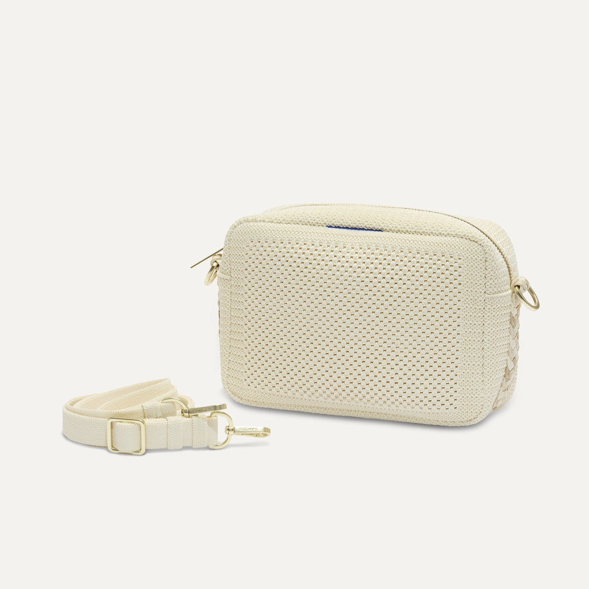 The Crossbody Camera Bag in Cream Twist Open-Knit | Rothys Bags