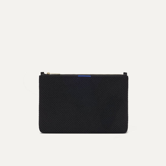 The Convertible Clutch in Black Espresso Open-Knit | Rothys Bags