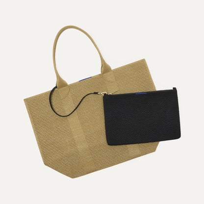 The Convertible Clutch in Black Espresso Open-Knit | Rothys Bags
