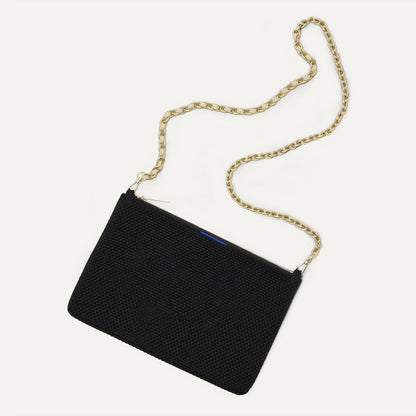The Convertible Clutch in Black Espresso Open-Knit | Rothys Bags
