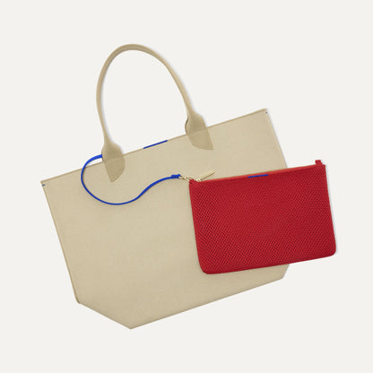 The Convertible Clutch in Scarlet Open-Knit | Rothys Bags