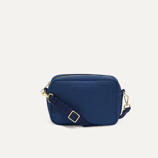 The Crossbody Camera Bag in Lagoon Open-Knit | Rothys Bags