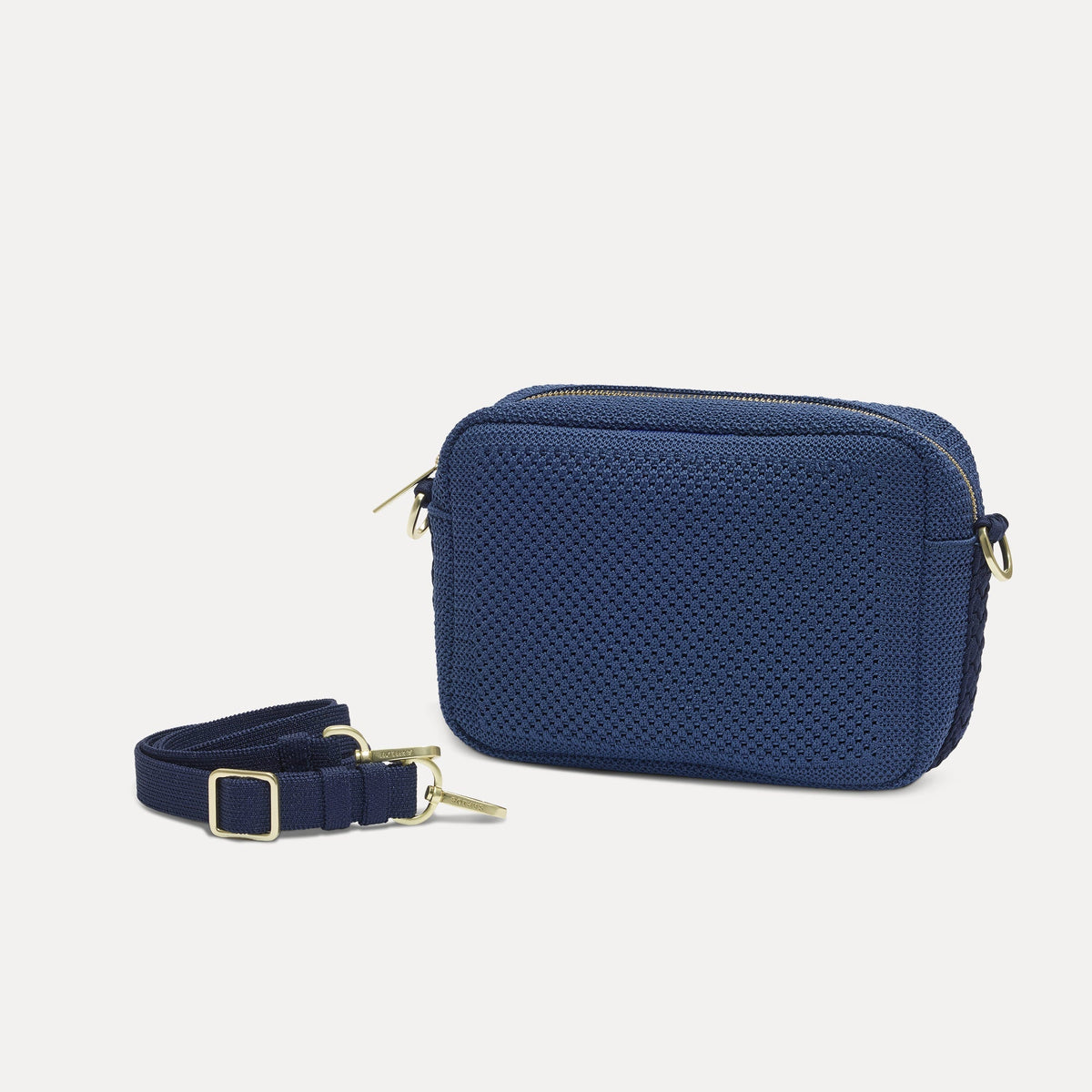 The Crossbody Camera Bag in Lagoon Open-Knit | Rothys Bags
