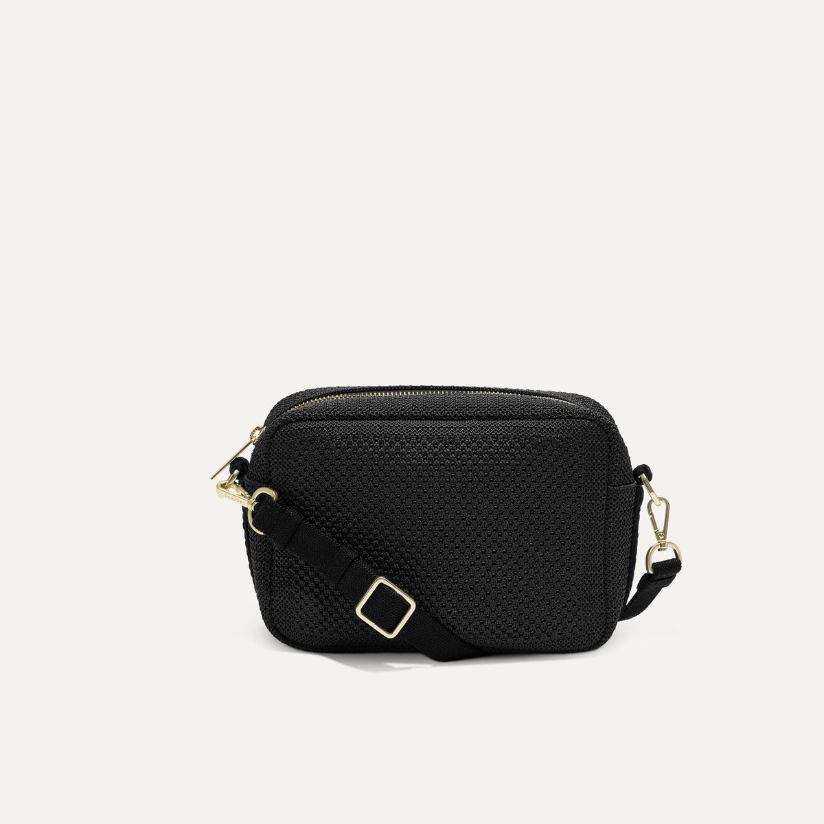 The Crossbody Camera Bag in Black Licorice Open-Knit | Rothys Bags