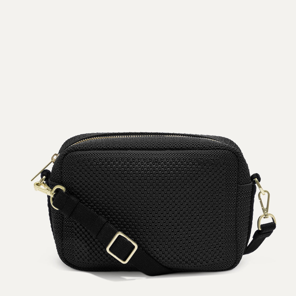 The Crossbody Camera Bag in Black Licorice Open-Knit | Rothys Bags