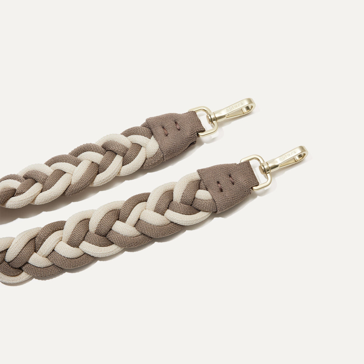 The Shoulder Strap in Cream and Cocoa Braid | Rothys Bags