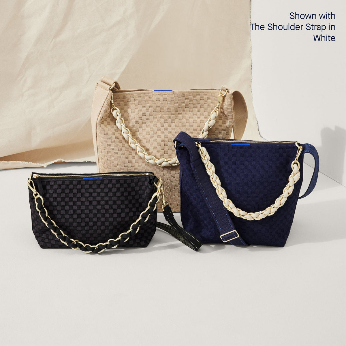 The Shoulder Strap in White Chain | Rothys Bags