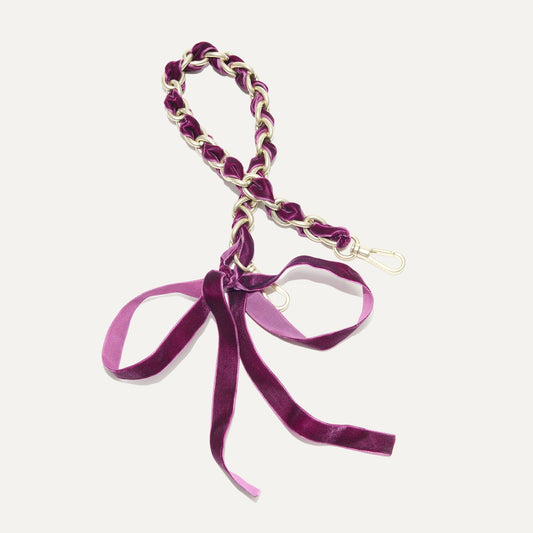 The Shoulder Strap in Velvet Plum Chain | Rothys Bags