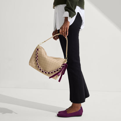 The Shoulder Strap in Velvet Plum Chain | Rothys Bags