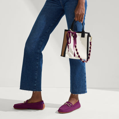 The Shoulder Strap in Velvet Plum Chain | Rothys Bags