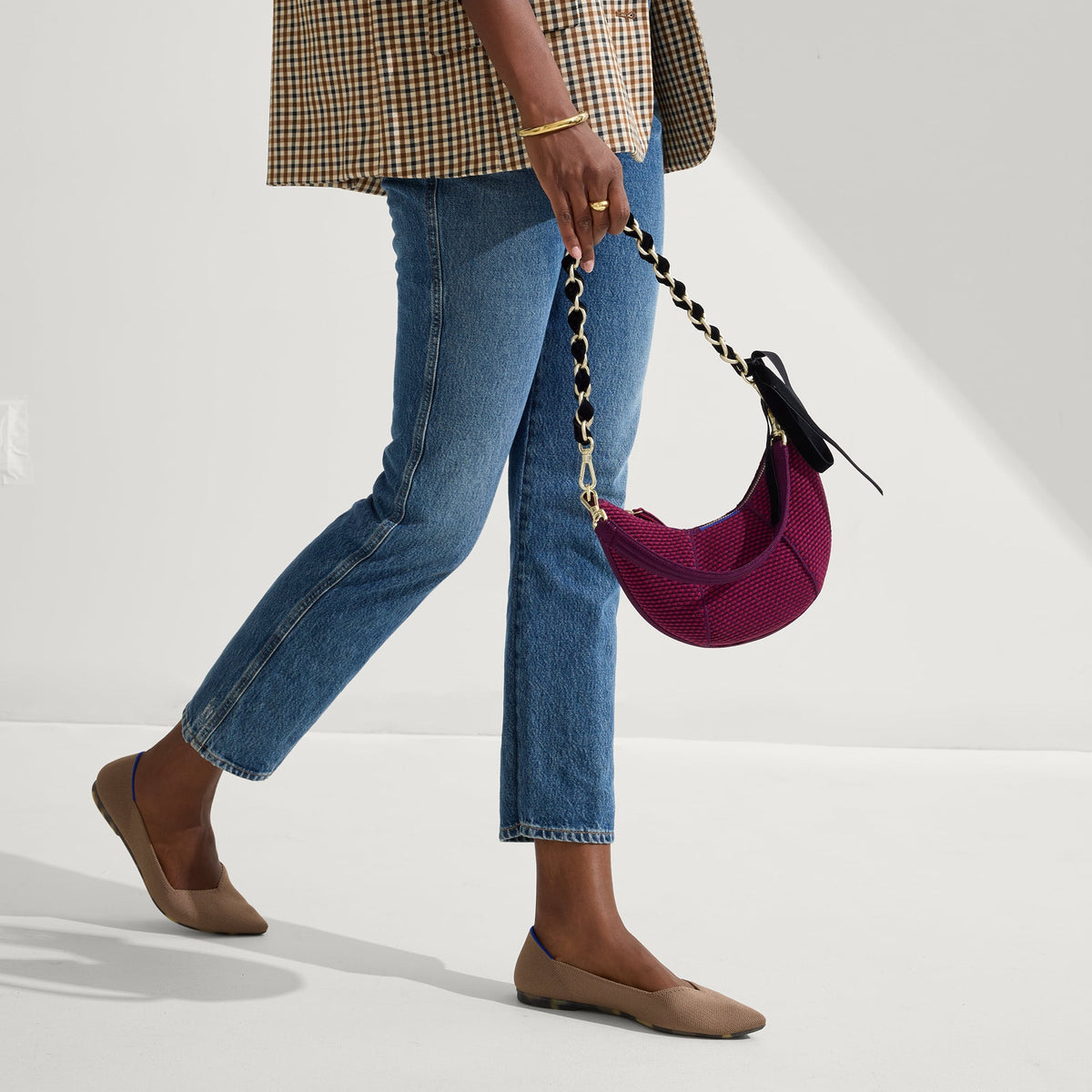The Mini Crescent Bag in Beet | Rothys Bags