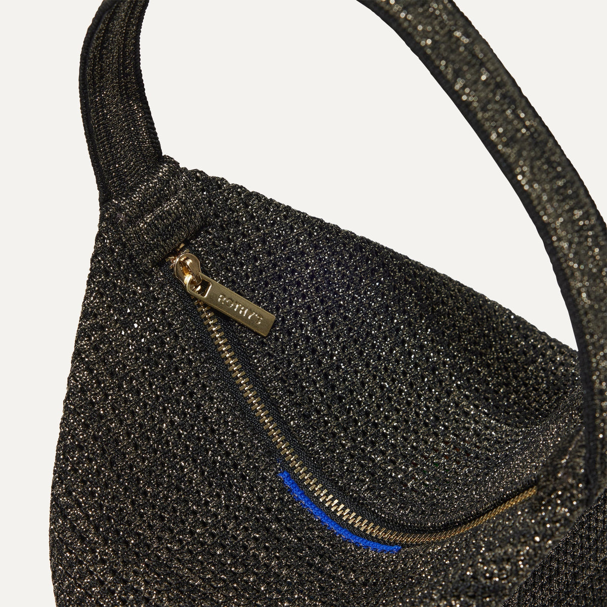 The Party Pouch in Onyx Sparkle | Rothys Bags