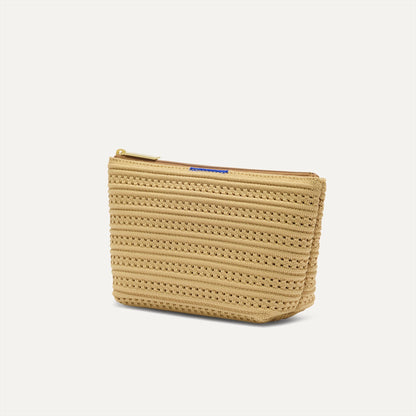 The Travel Pouch Set in Brown Butter Crochet | Rothys Bags
