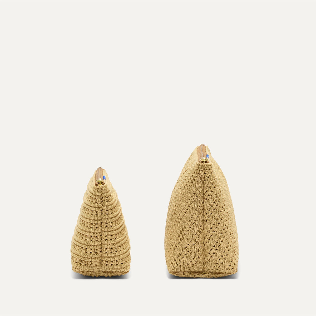 The Travel Pouch Set in Brown Butter Crochet | Rothys Bags