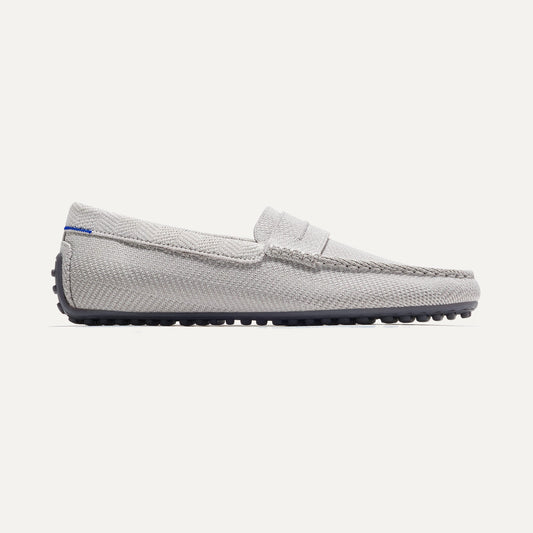 The Driving Loafer in Light Grey Herringbone for Men | Rothys Men