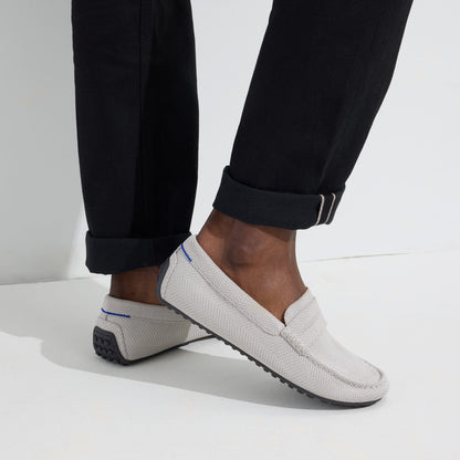 The Driving Loafer in Light Grey Herringbone for Men | Rothys Men