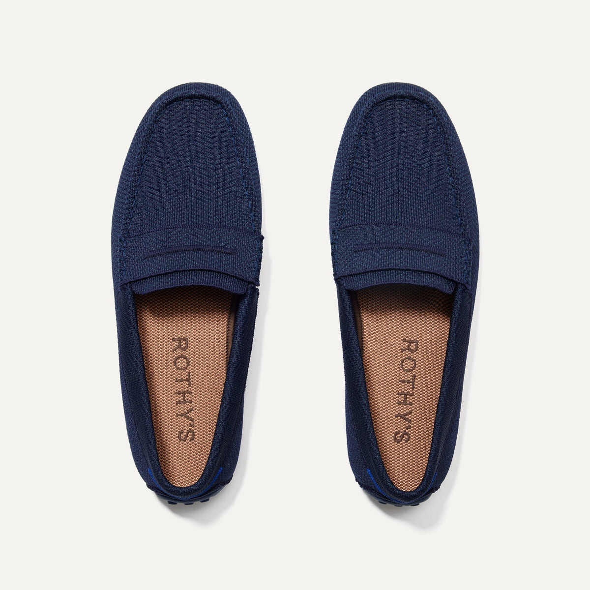The Driving Loafer in Navy Herringbone for Men | Rothys Men
