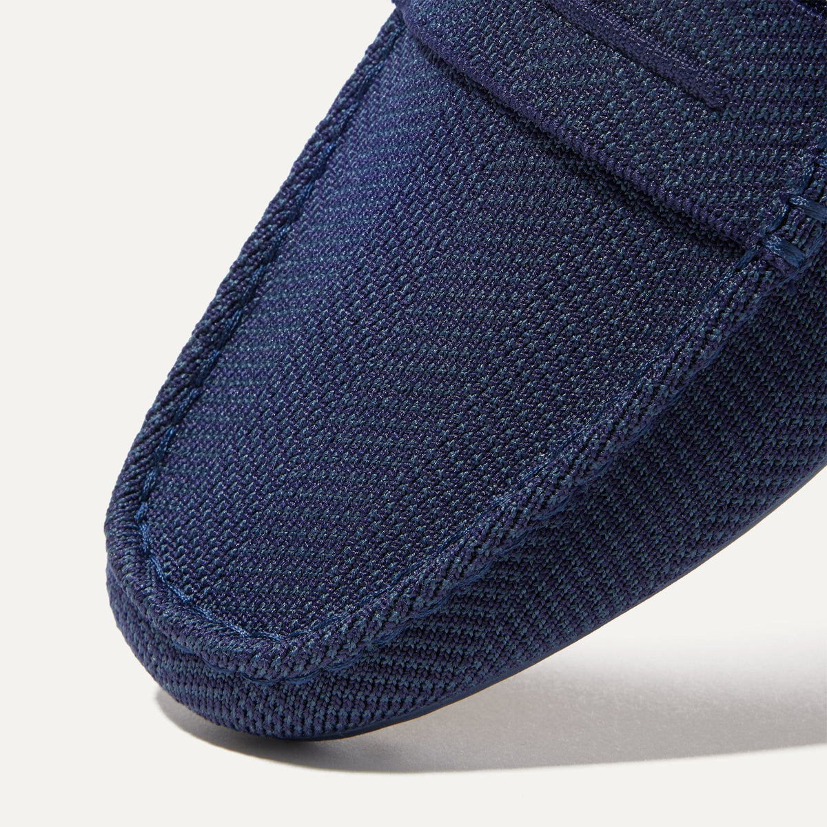 The Driving Loafer in Navy Herringbone for Men | Rothys Men