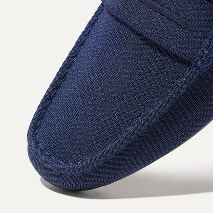 The Driving Loafer in Navy Herringbone for Men | Rothys Men